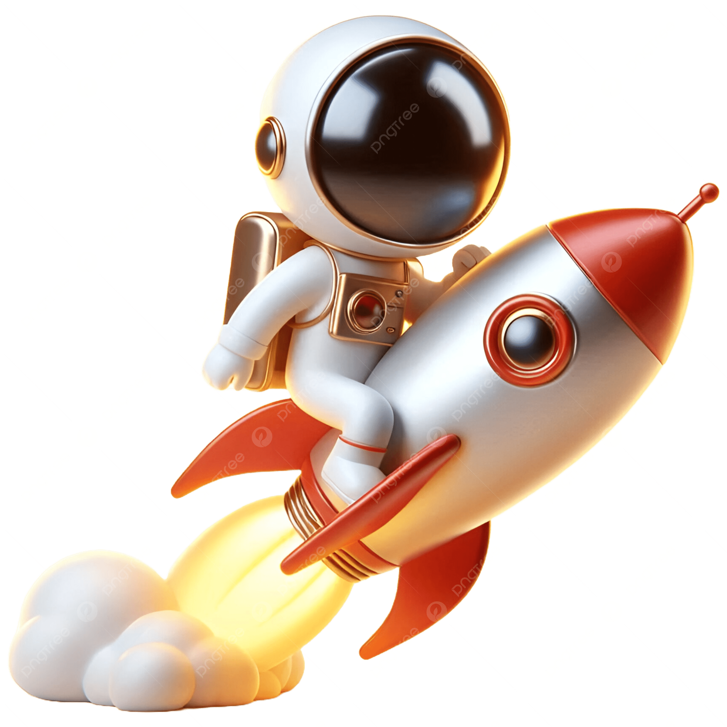 pngtree astronaut on rocket png image 20911622